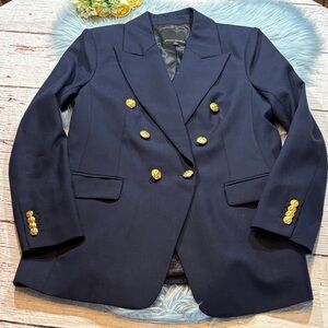 Banana Republic 2 Double Breasted Navy Blazer Jacket sz 12